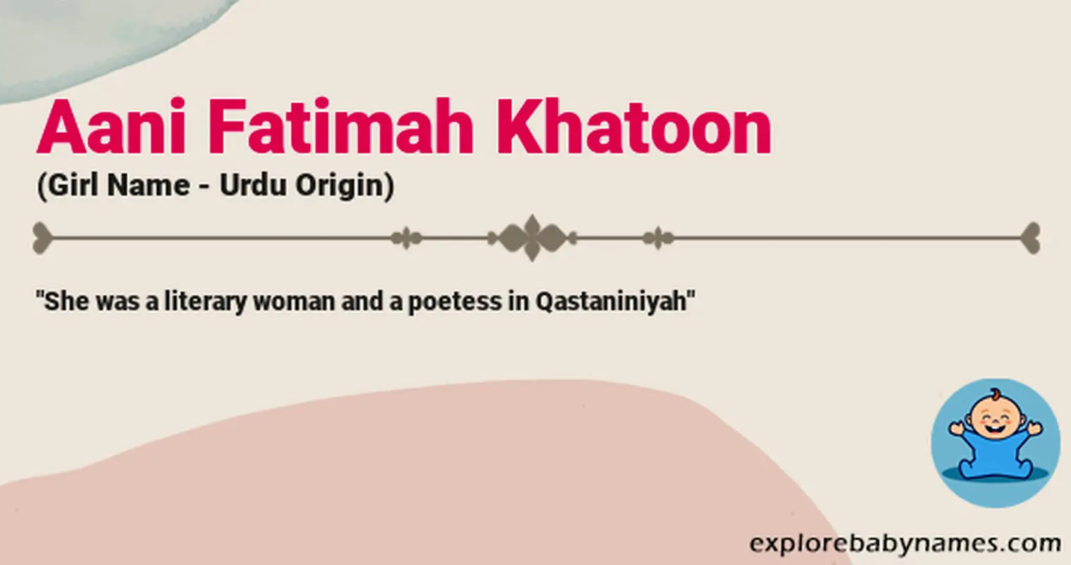 Meaning of Aani Fatimah Khatoon