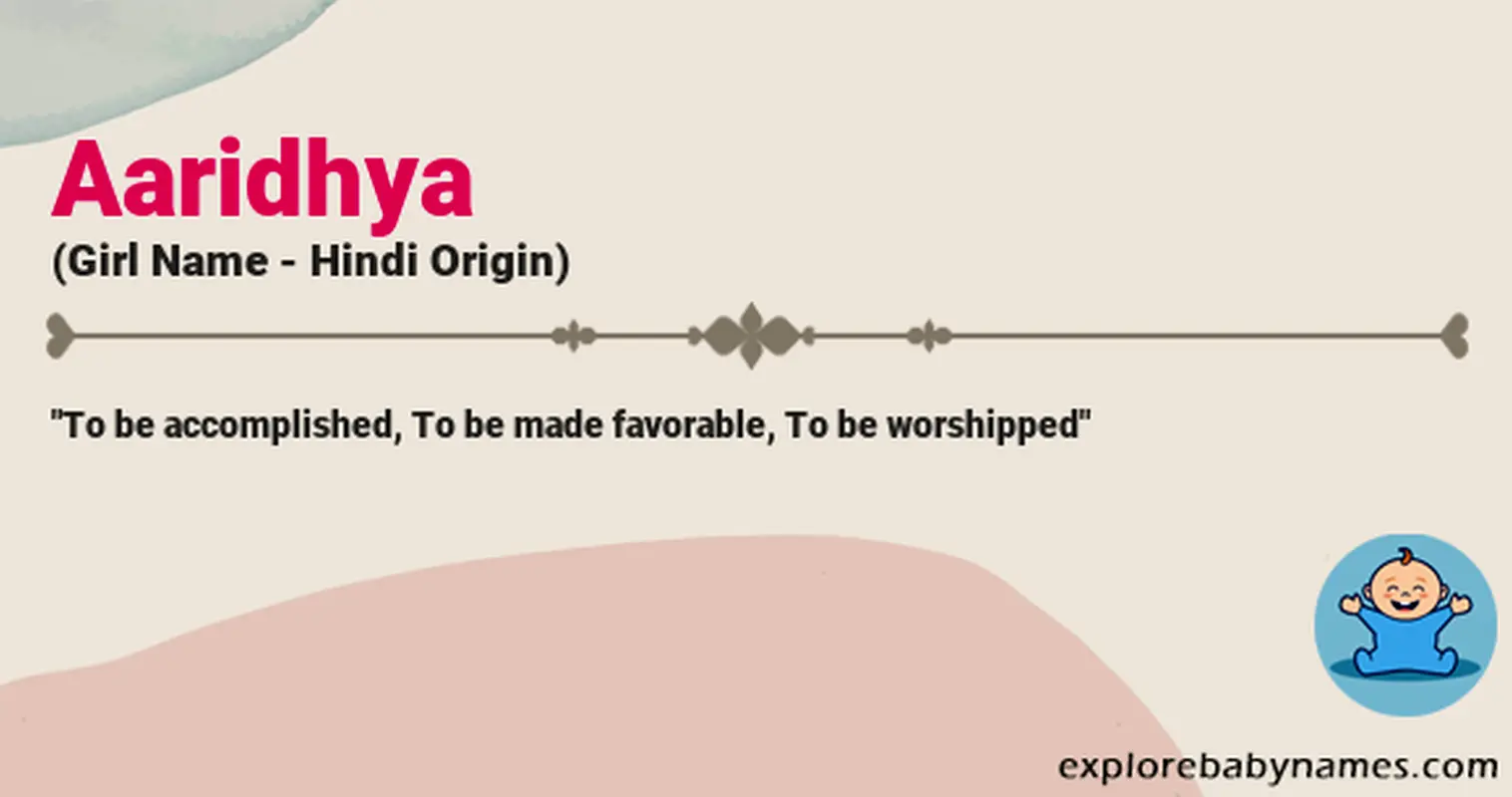 Meaning of Aaridhya