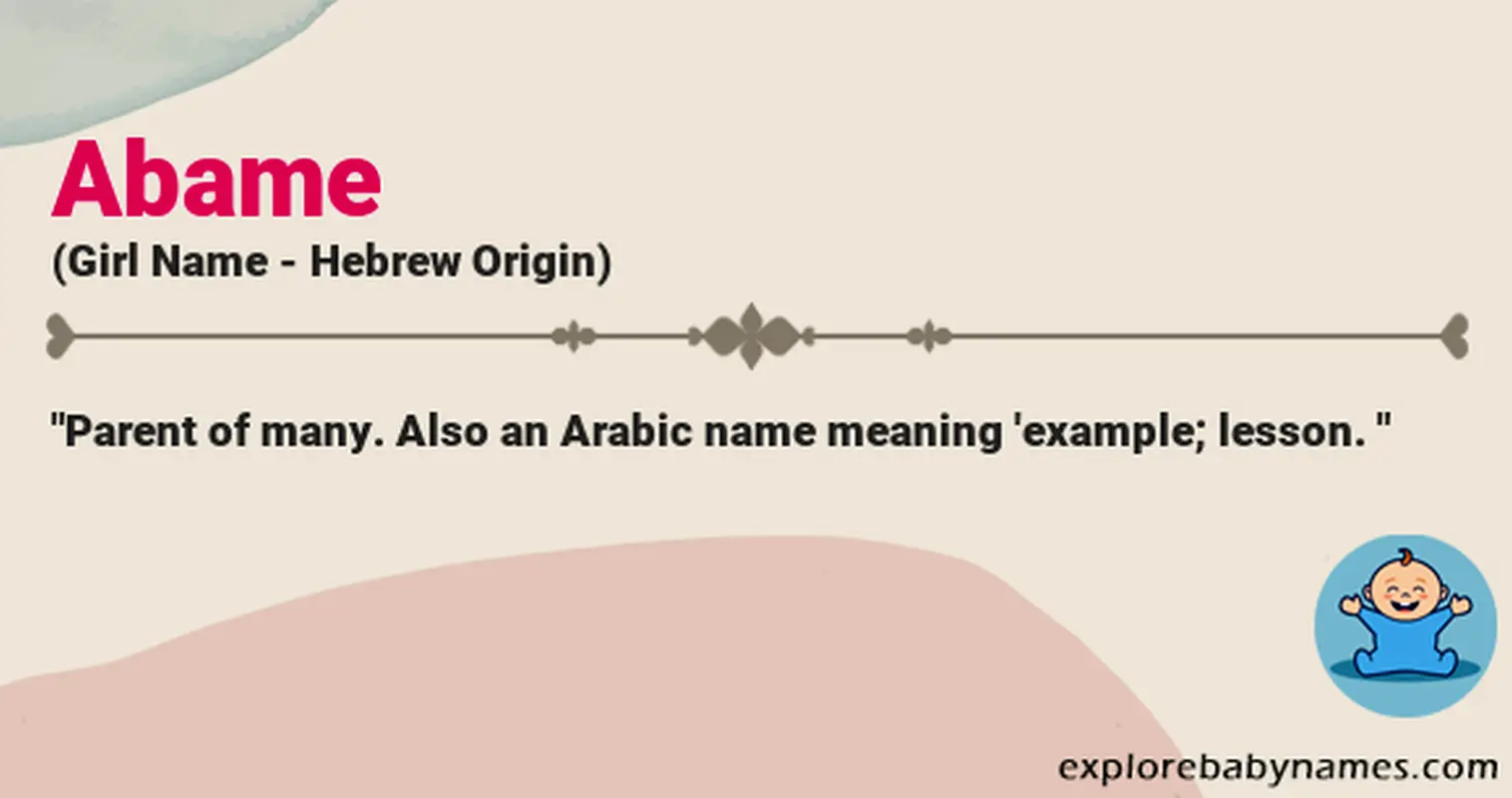 Meaning of Abame