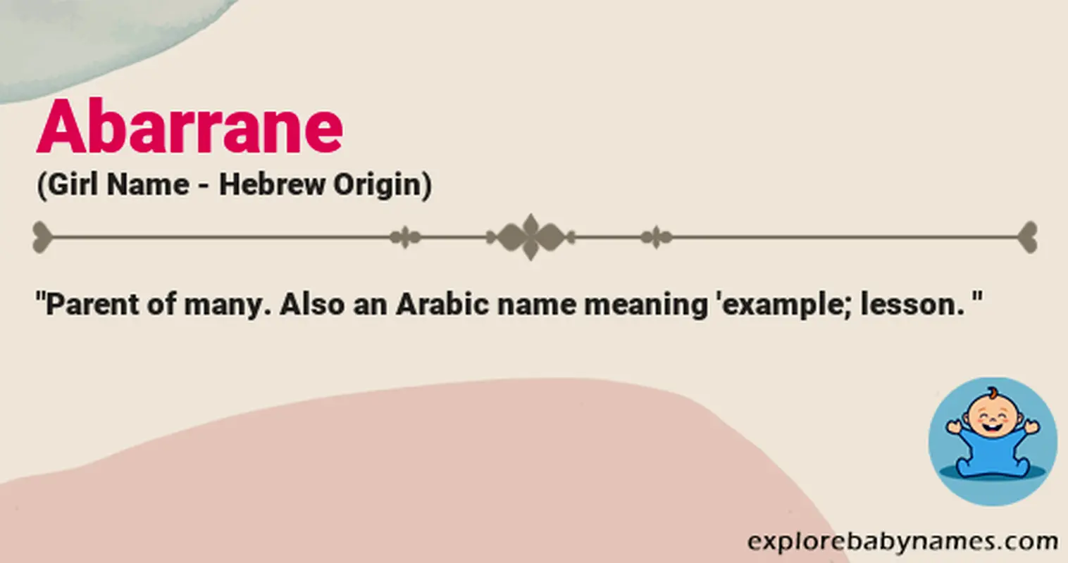 Meaning of Abarrane