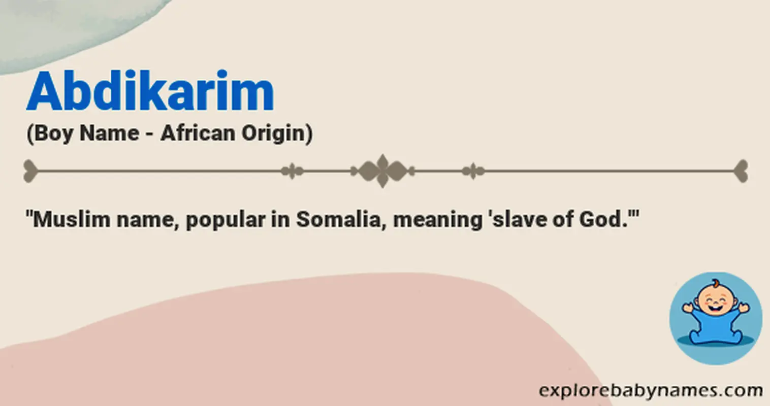 Meaning of Abdikarim