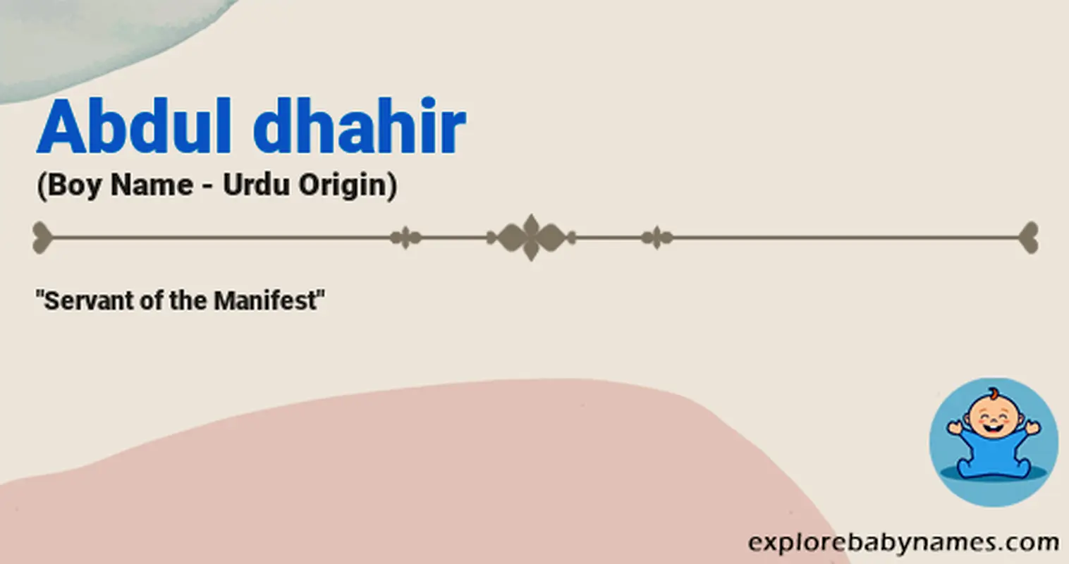 Meaning of Abdul dhahir