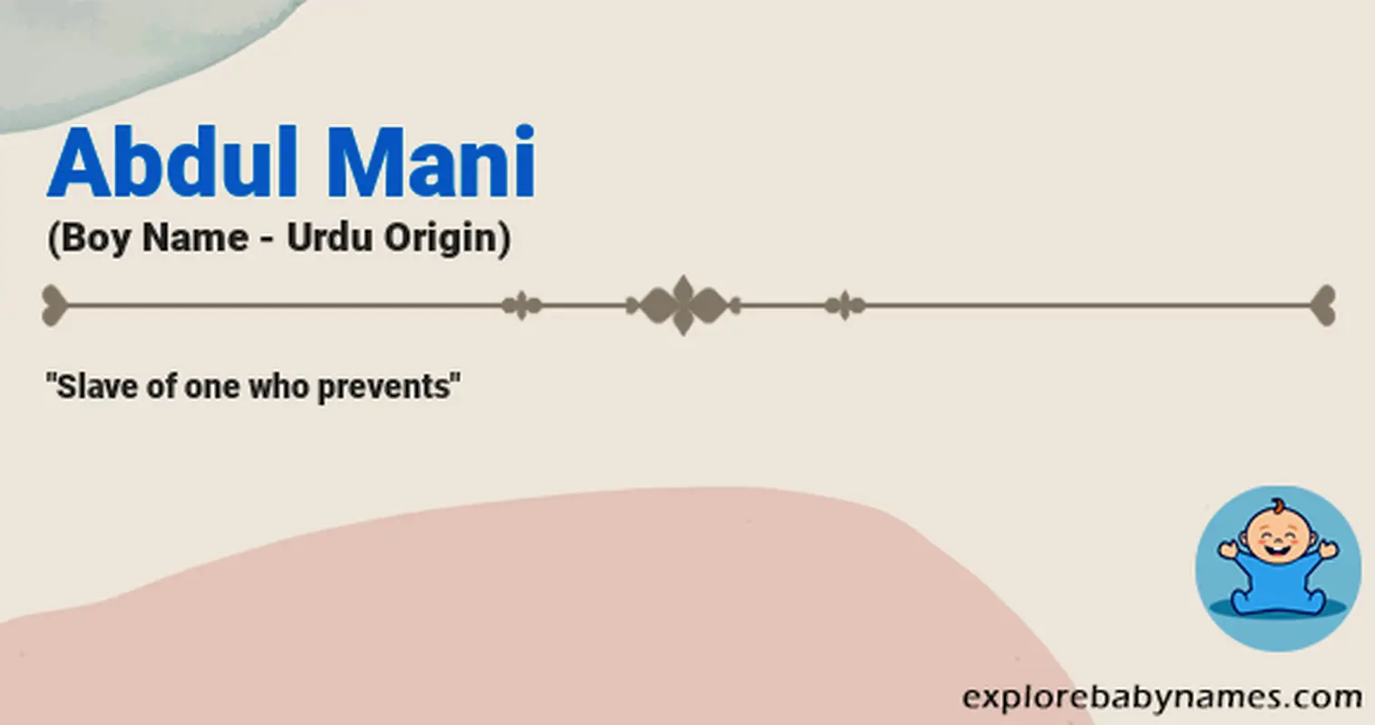 Meaning of Abdul Mani
