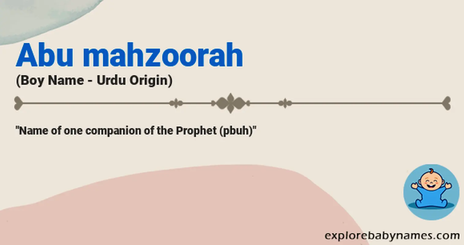 Meaning of Abu mahzoorah
