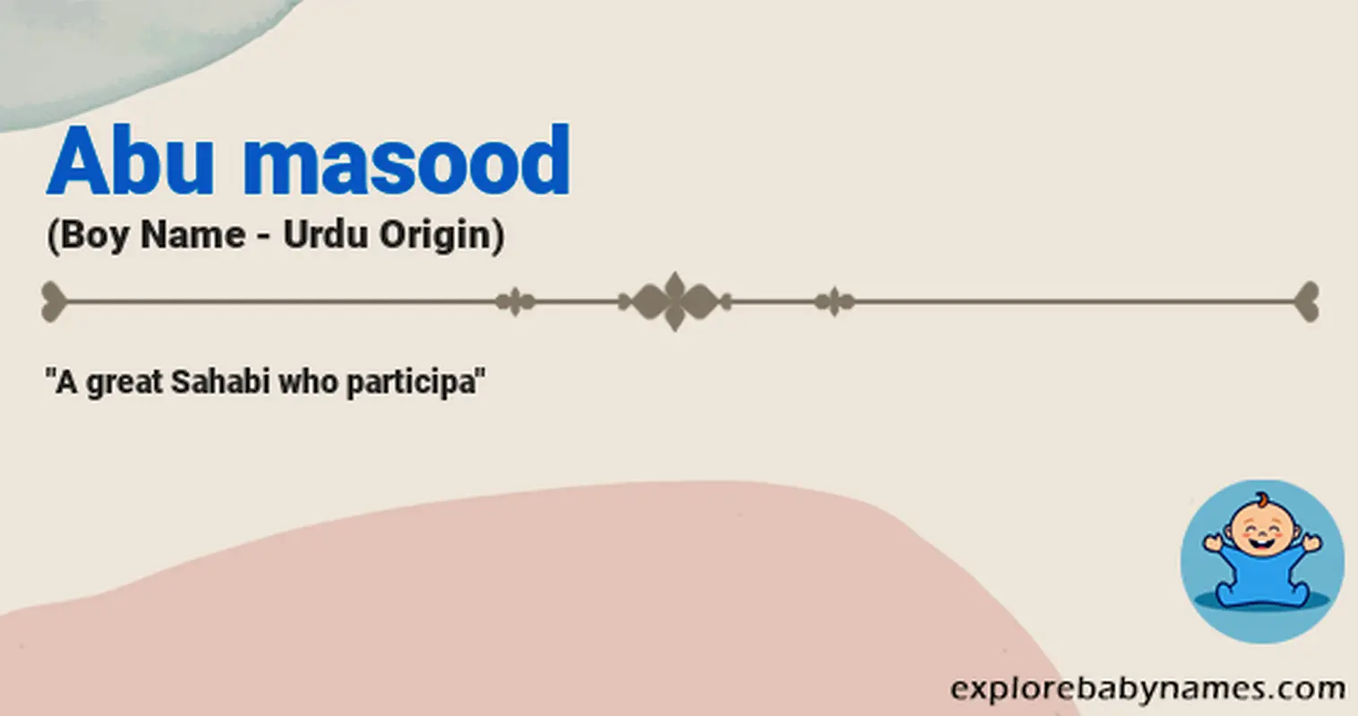 Meaning of Abu masood
