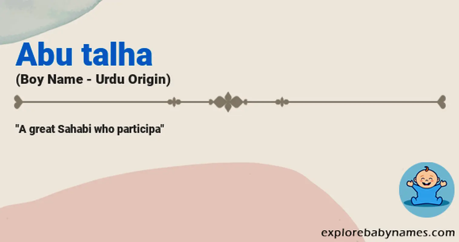 Meaning of Abu talha