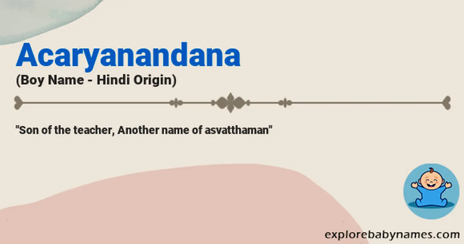 Meaning of Acaryanandana