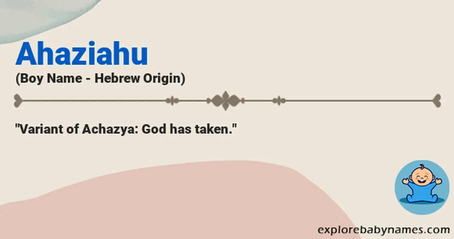 Meaning of Ahaziahu