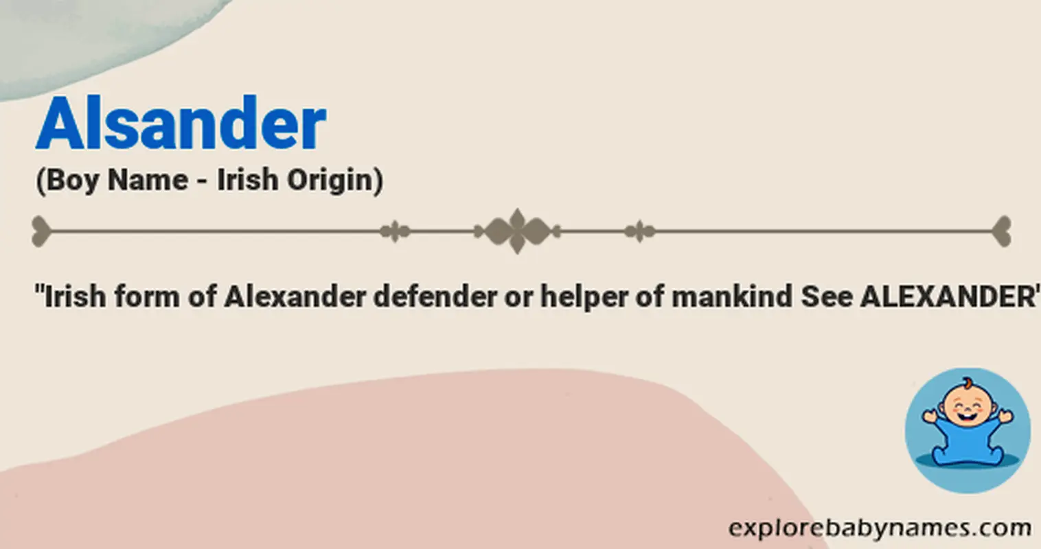 Meaning of Alsander