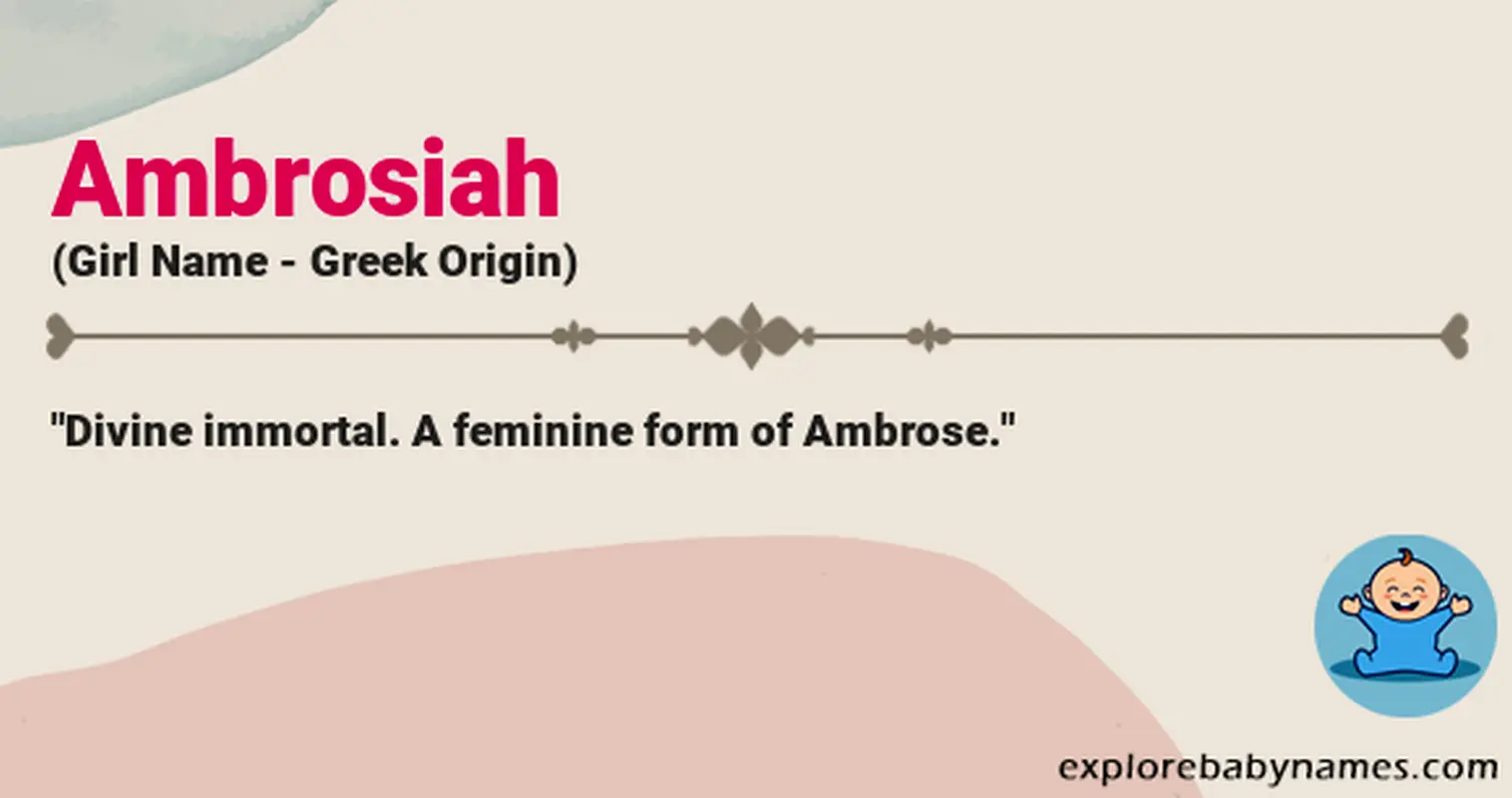 Meaning of Ambrosiah