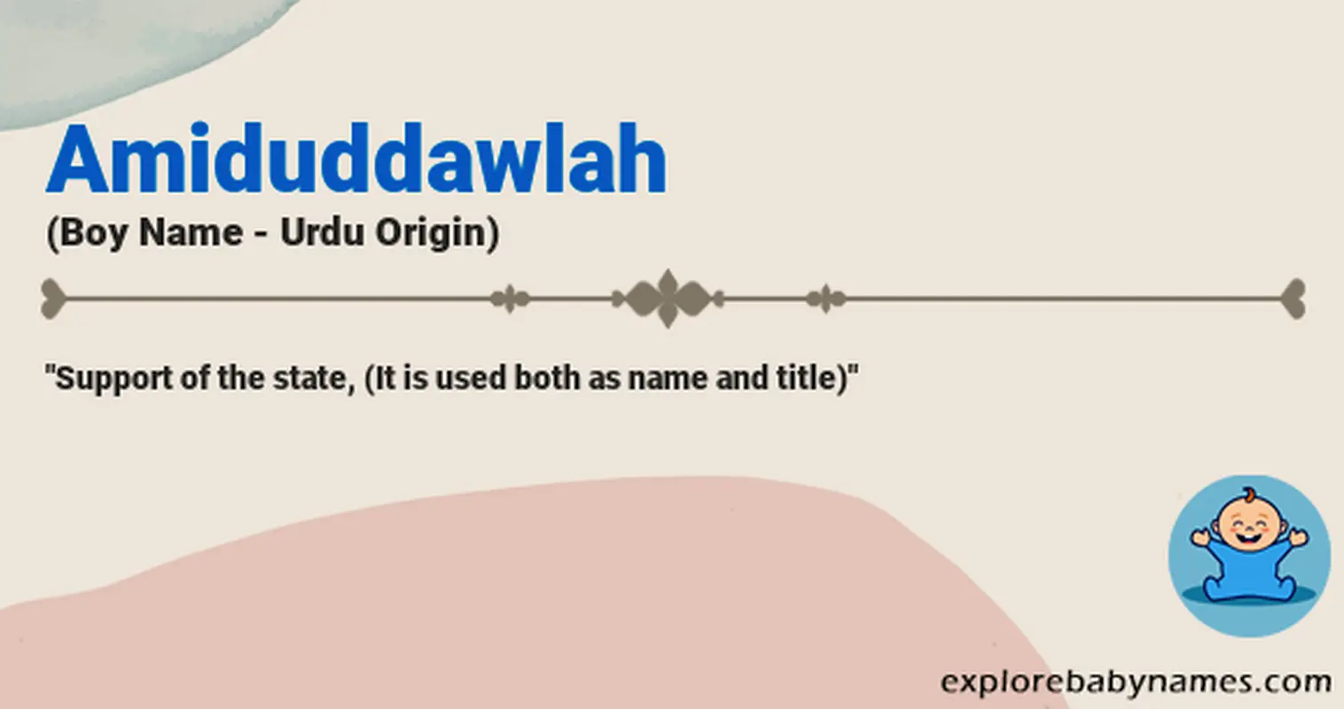 Meaning of Amiduddawlah