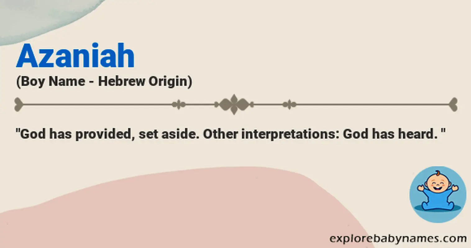 Meaning of Azaniah