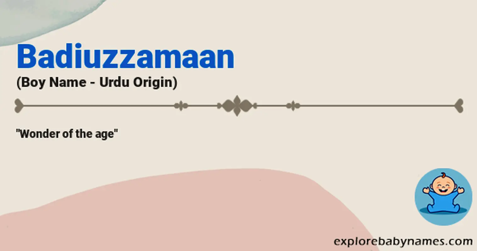 Meaning of Badiuzzamaan