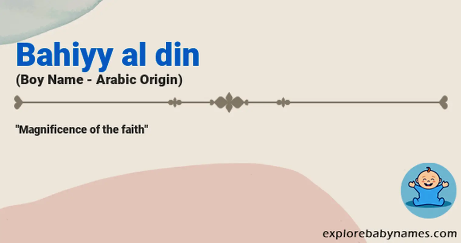 Meaning of Bahiyy al din