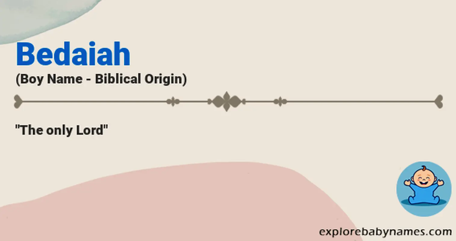 Meaning of Bedaiah
