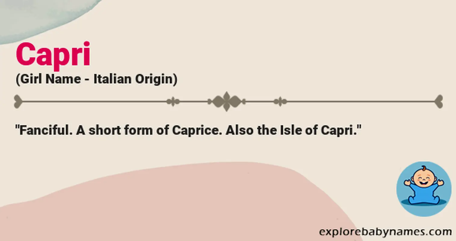Meaning of Capri