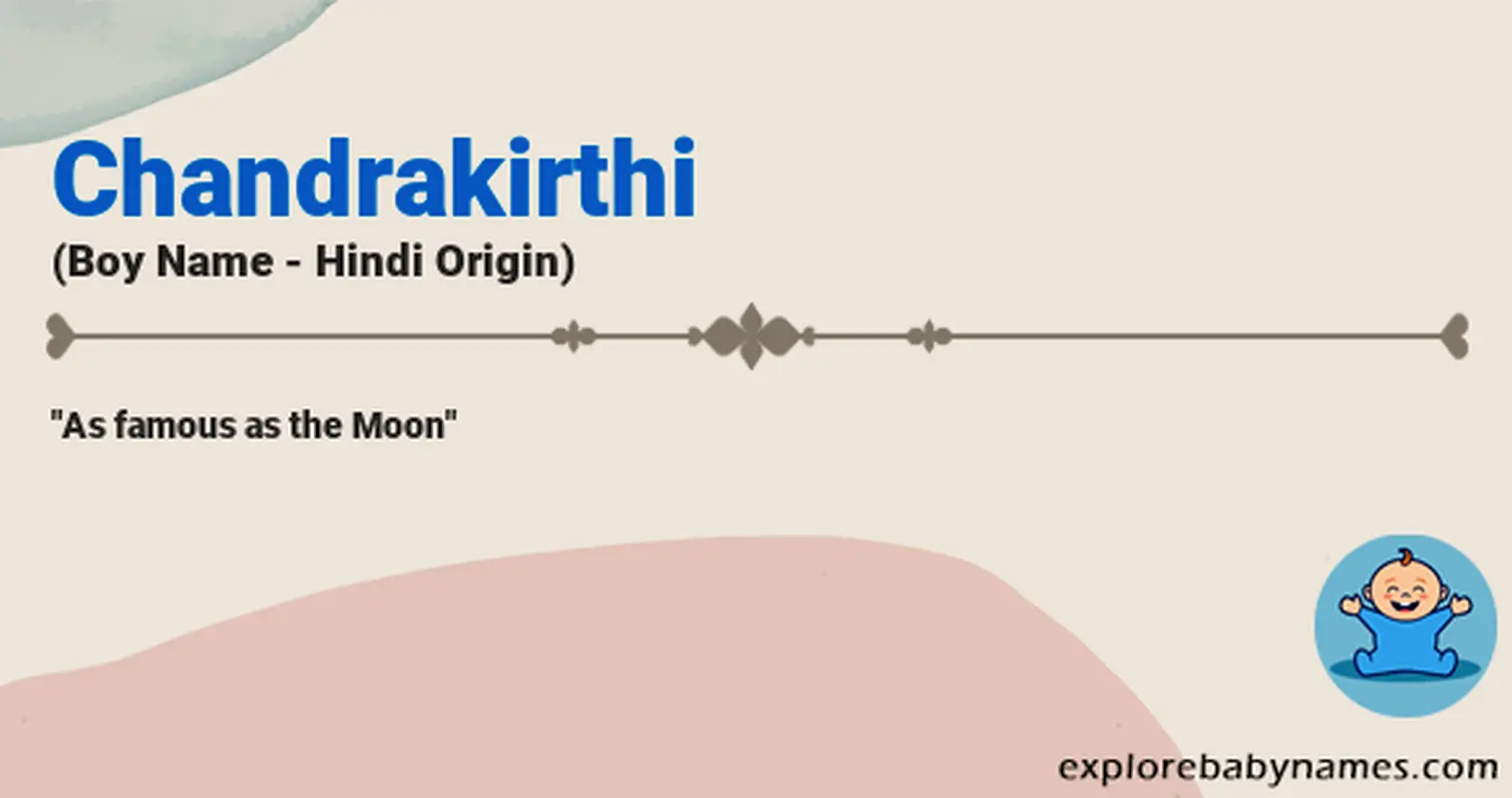 Meaning of Chandrakirthi