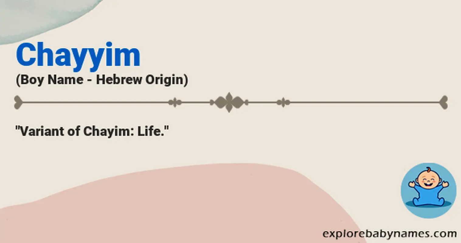 Meaning of Chayyim