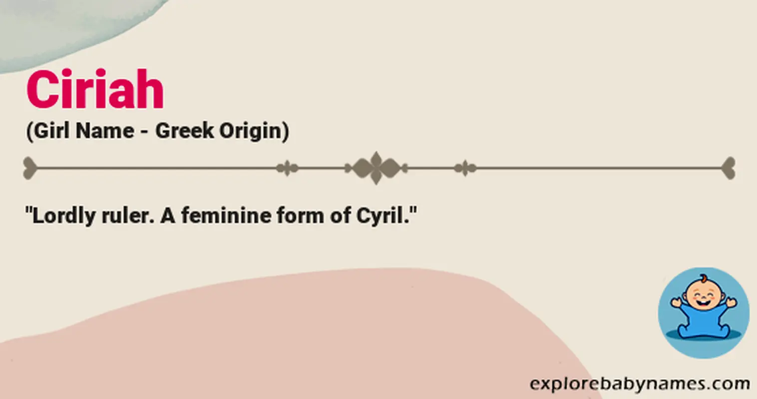 Meaning of Ciriah