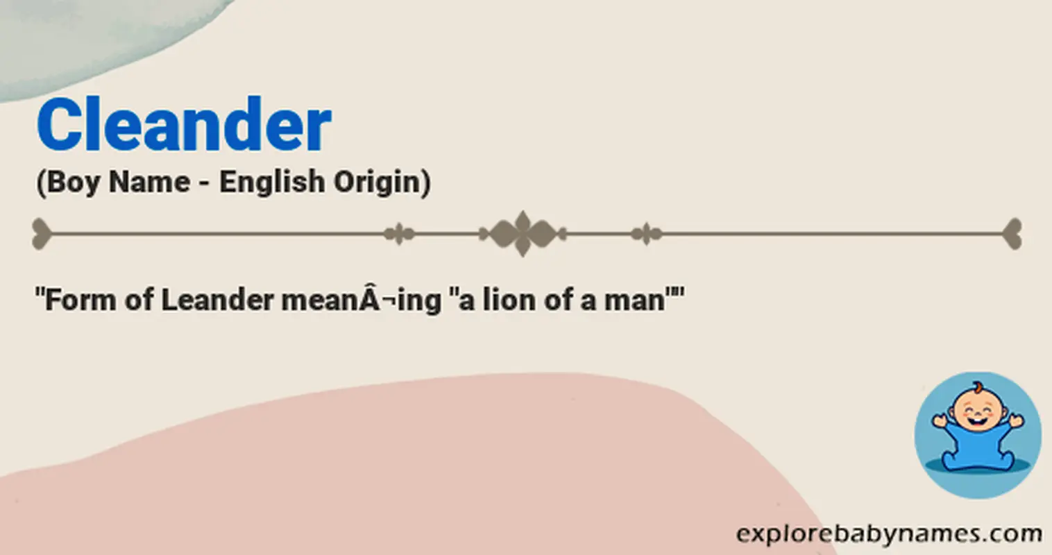 Meaning of Cleander