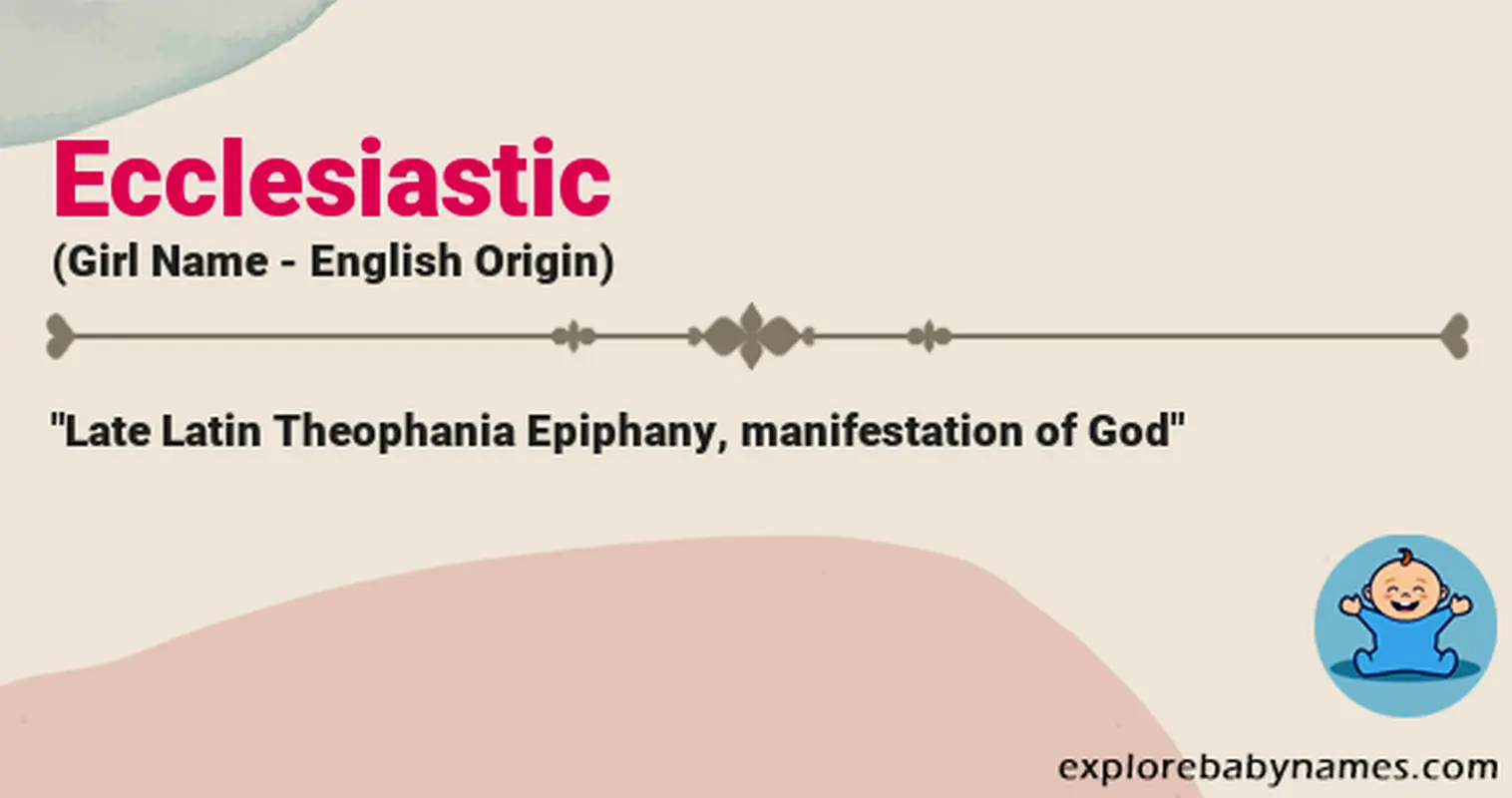 Meaning of Ecclesiastic