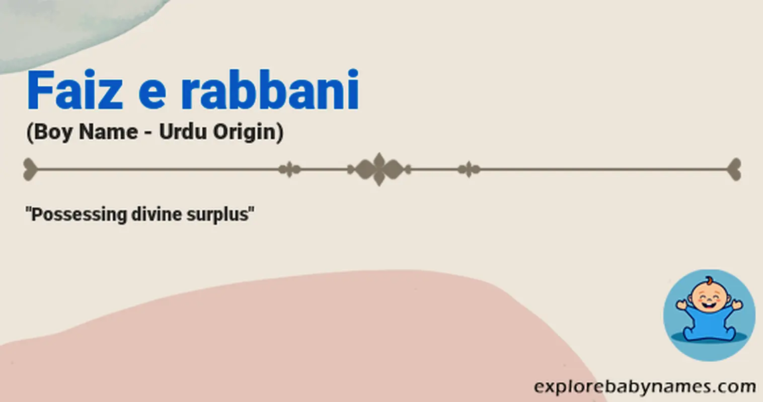 Meaning of Faiz e rabbani