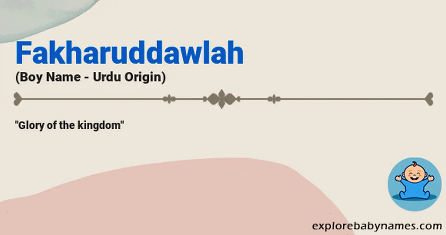 Meaning of Fakharuddawlah