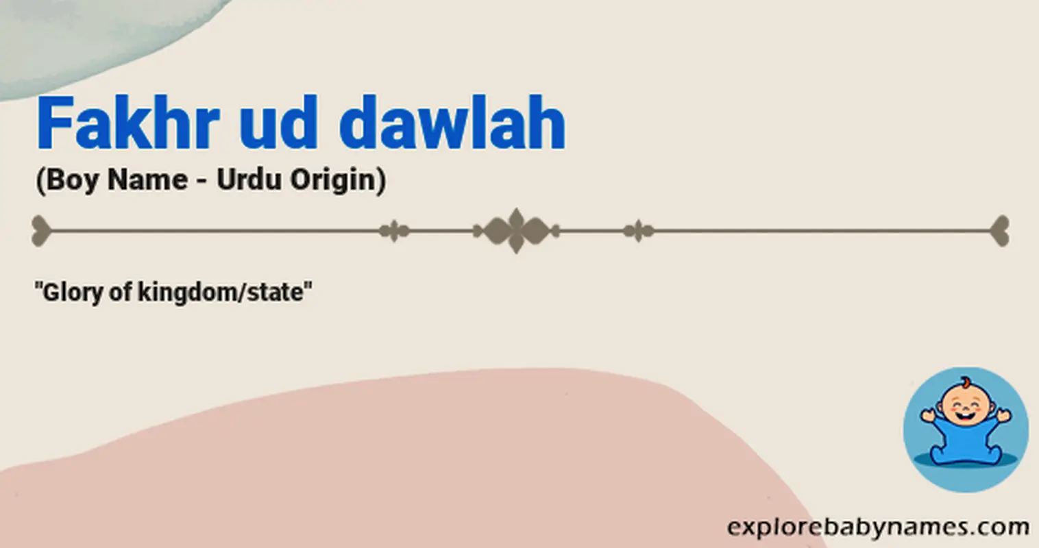 Meaning of Fakhr ud dawlah