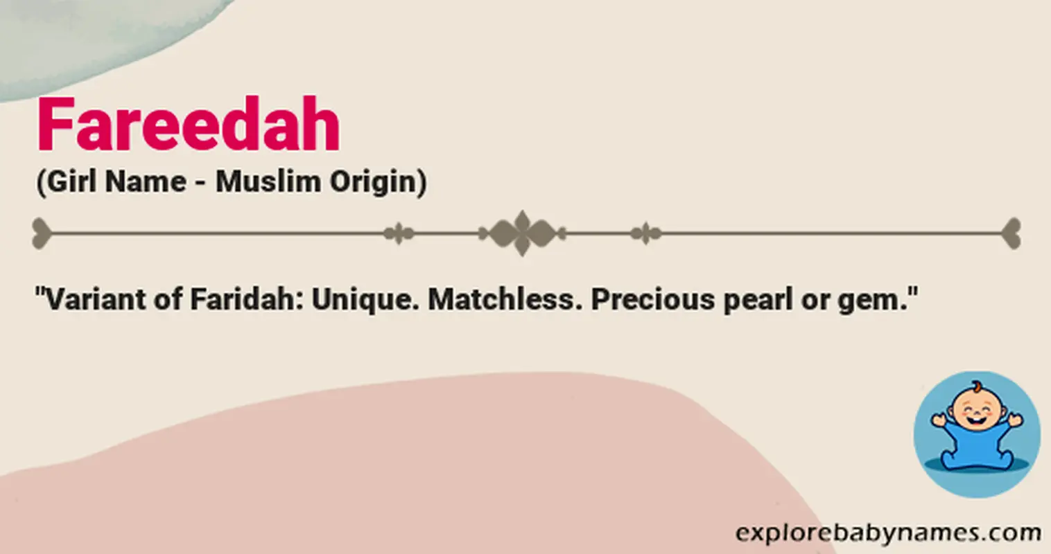 Meaning of Fareedah