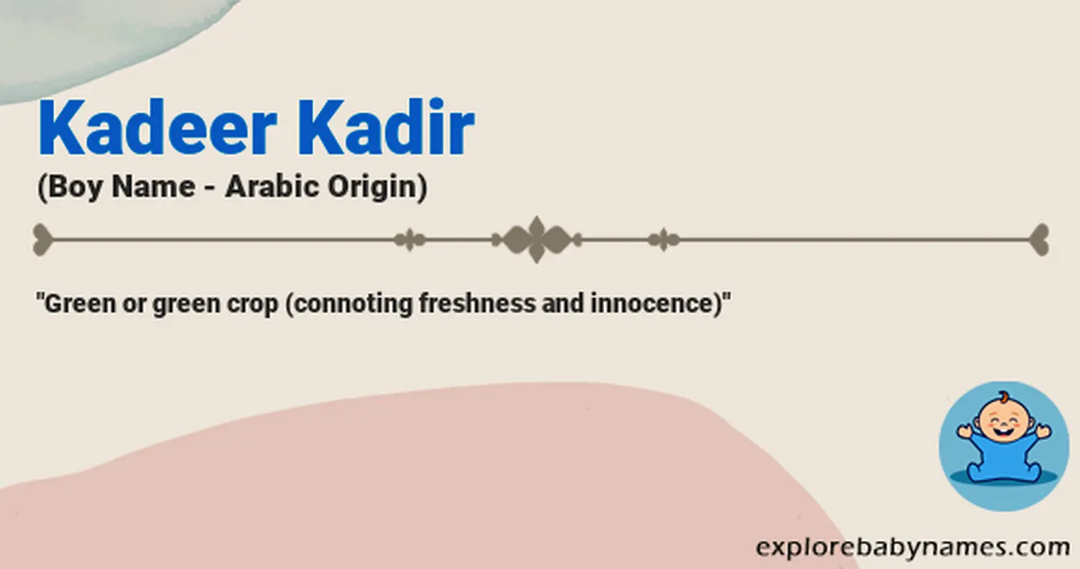 Meaning of Kadeer Kadir