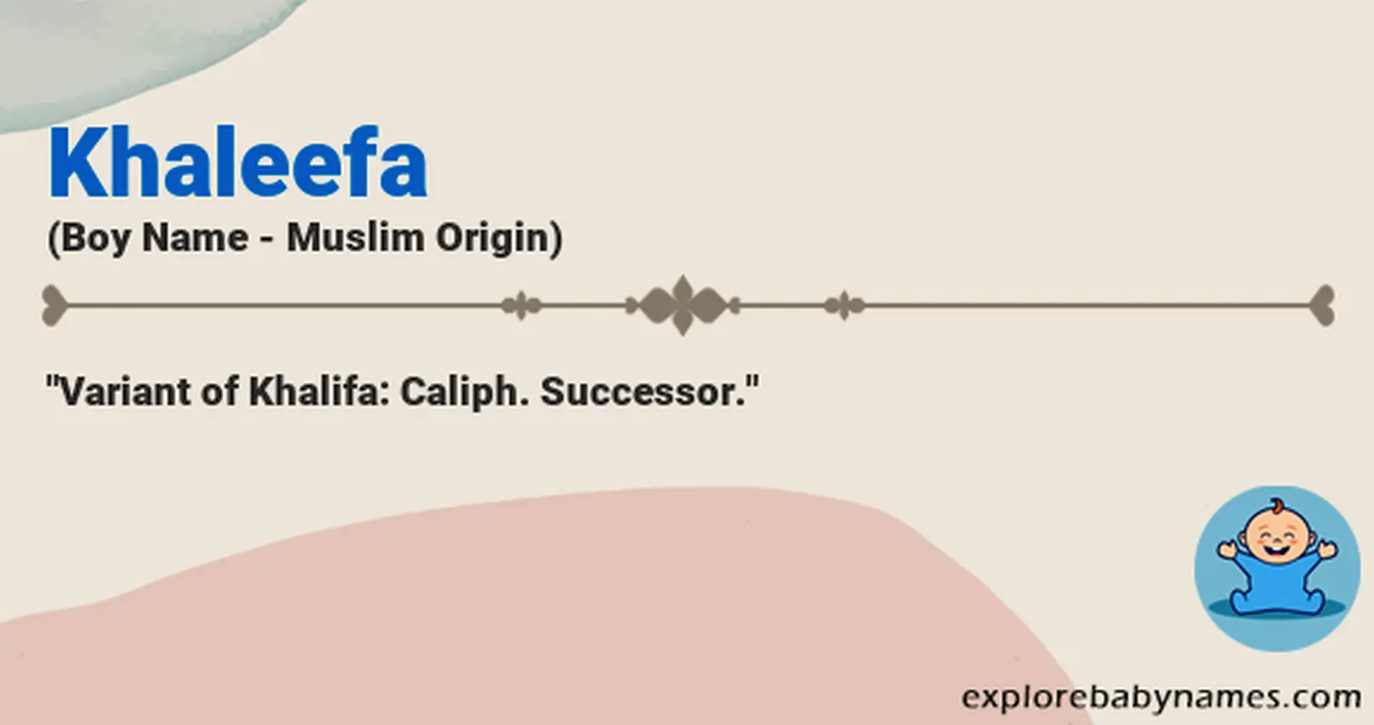 Meaning of Khaleefa