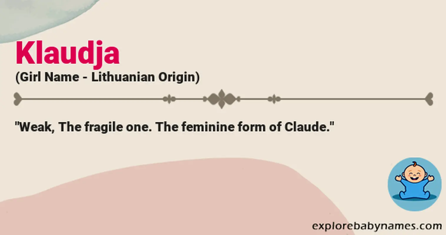 Meaning of Klaudja