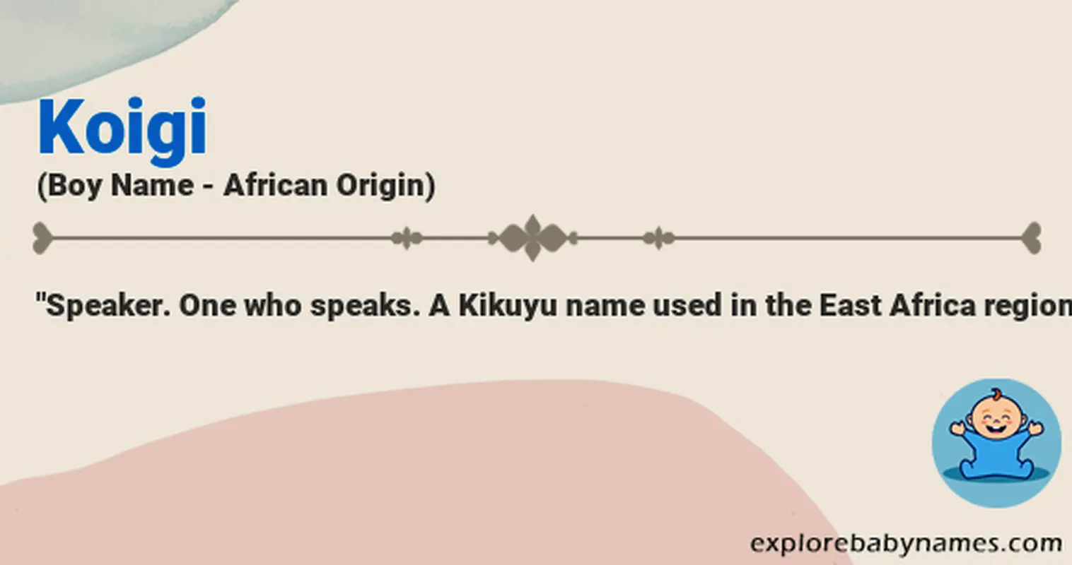 Meaning of Koigi