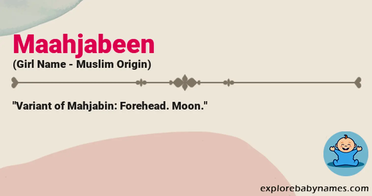 Meaning of Maahjabeen
