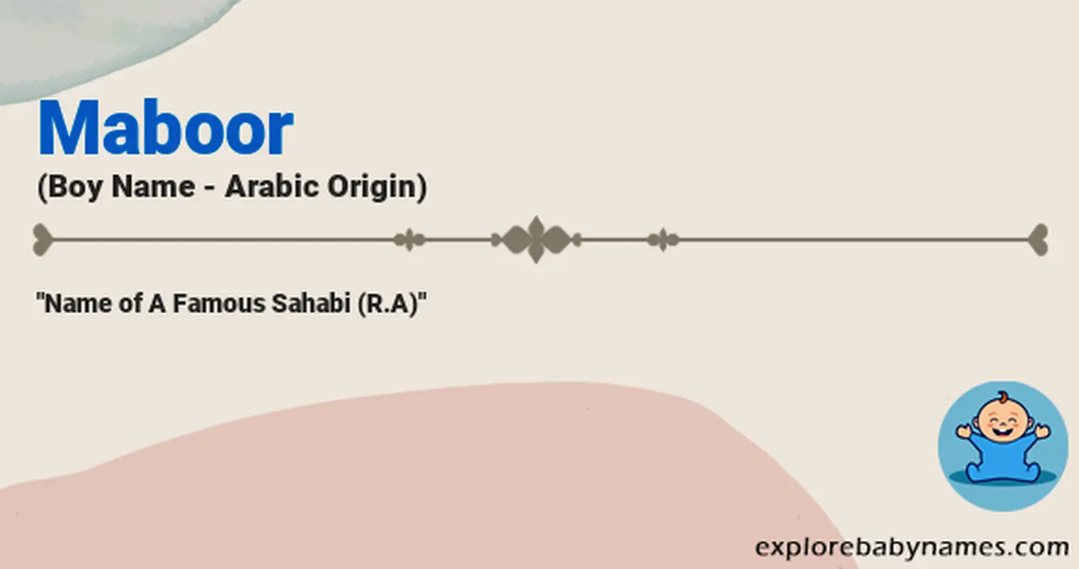 Meaning of Maboor