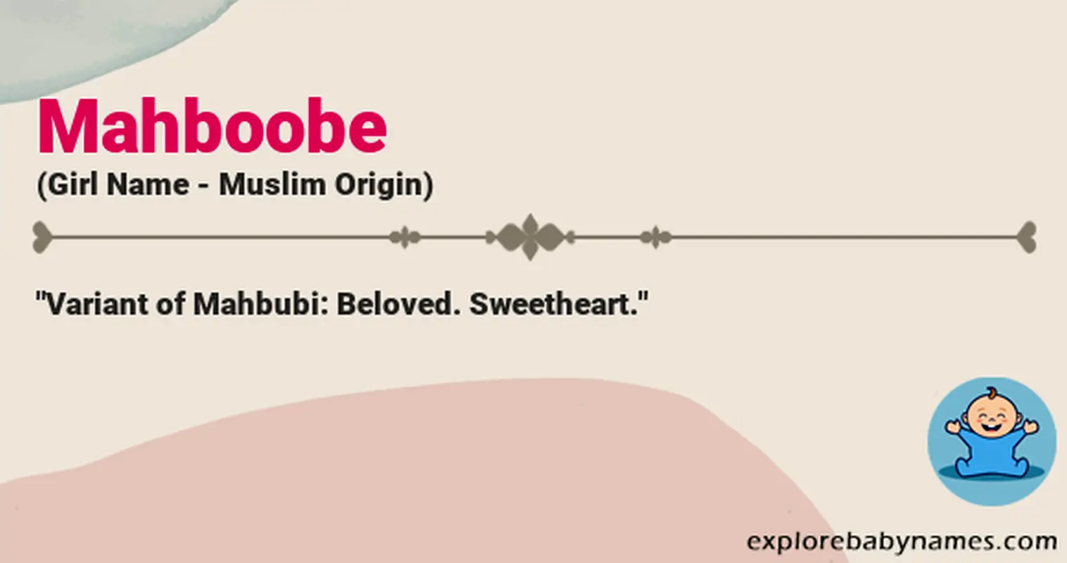 Meaning of Mahboobe
