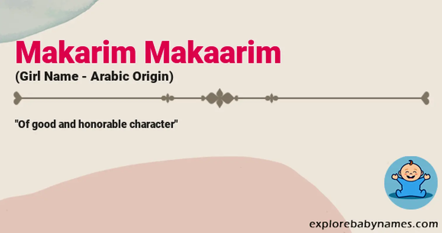 Meaning of Makarim Makaarim