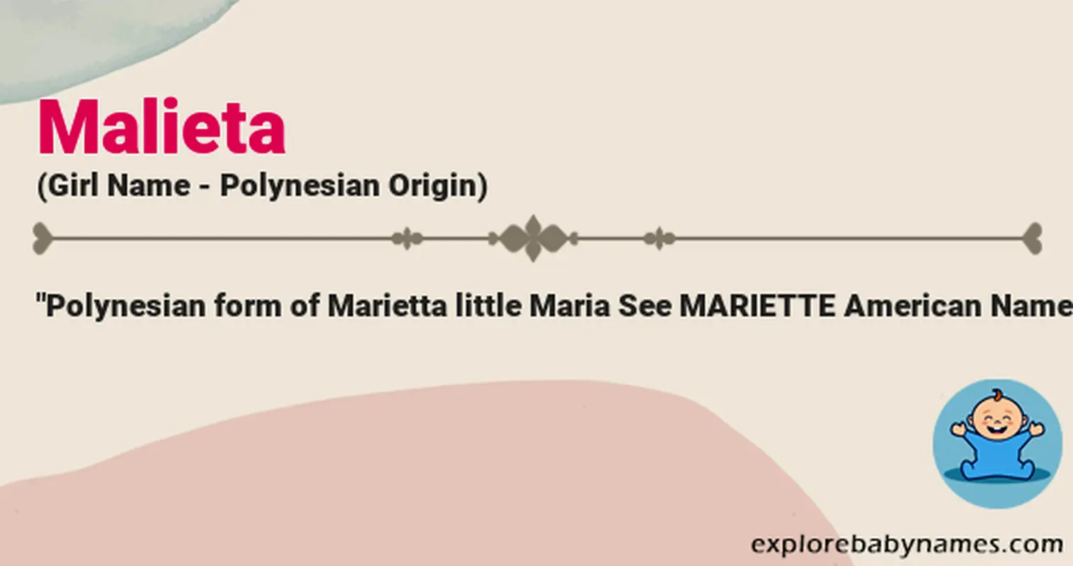 Meaning of Malieta