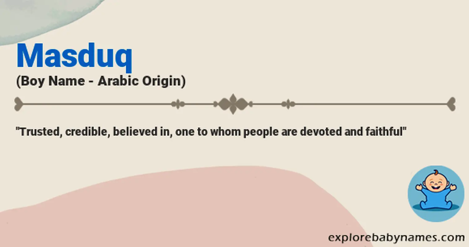Meaning of Masduq