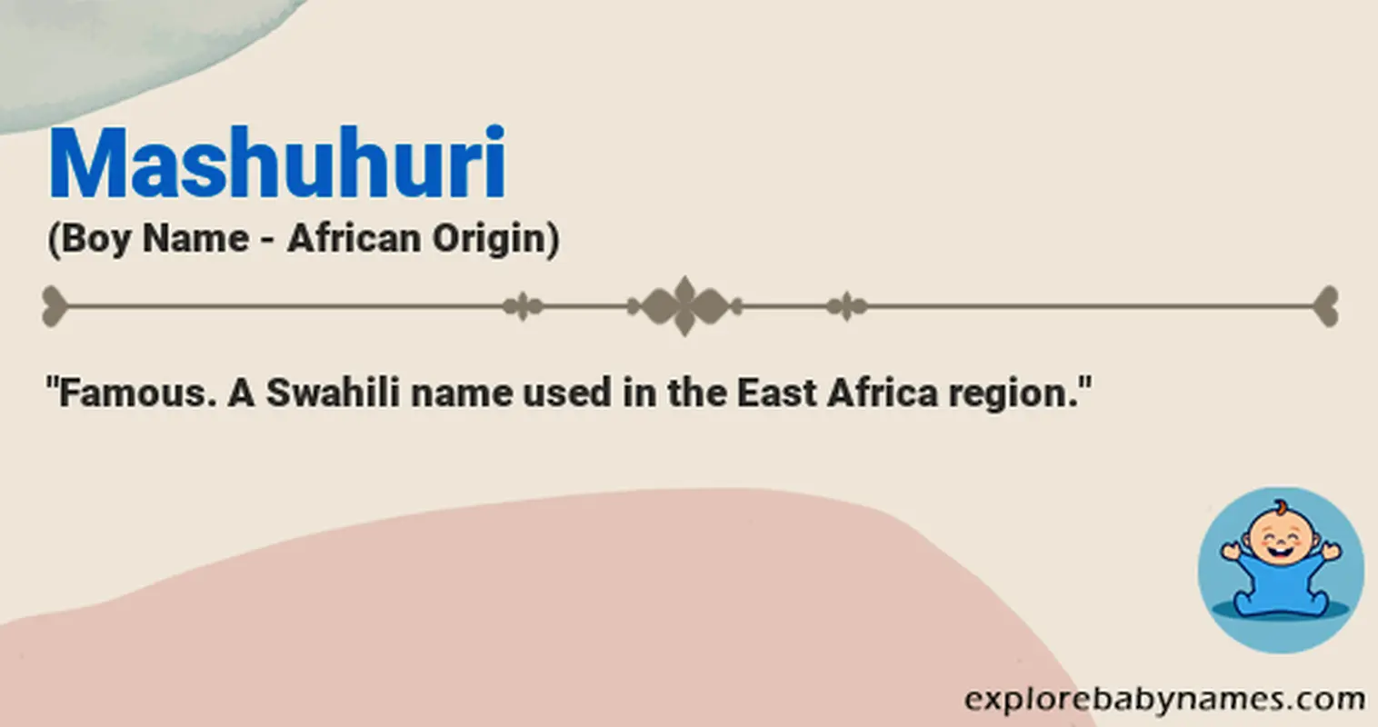 Meaning of Mashuhuri