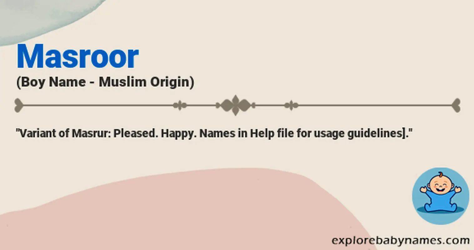 Meaning of Masroor