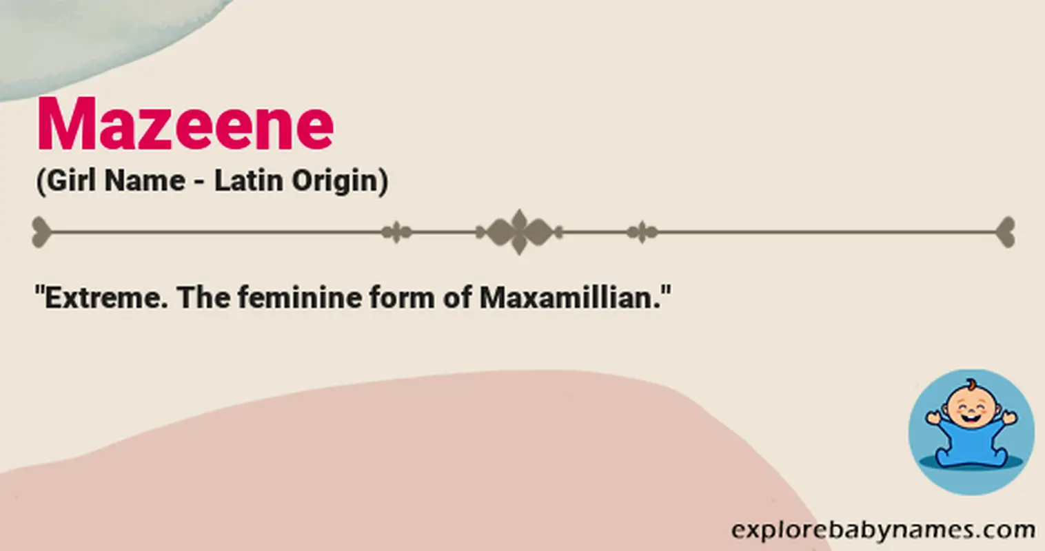 Meaning of Mazeene