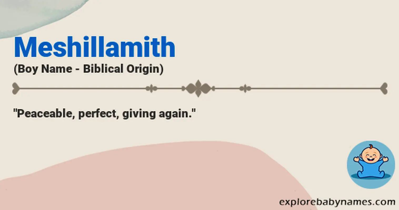 Meaning of Meshillamith