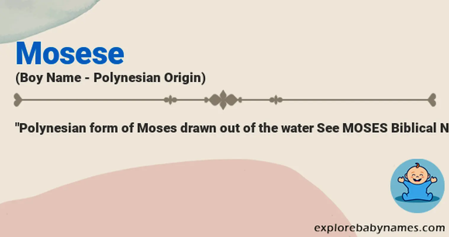 Meaning of Mosese