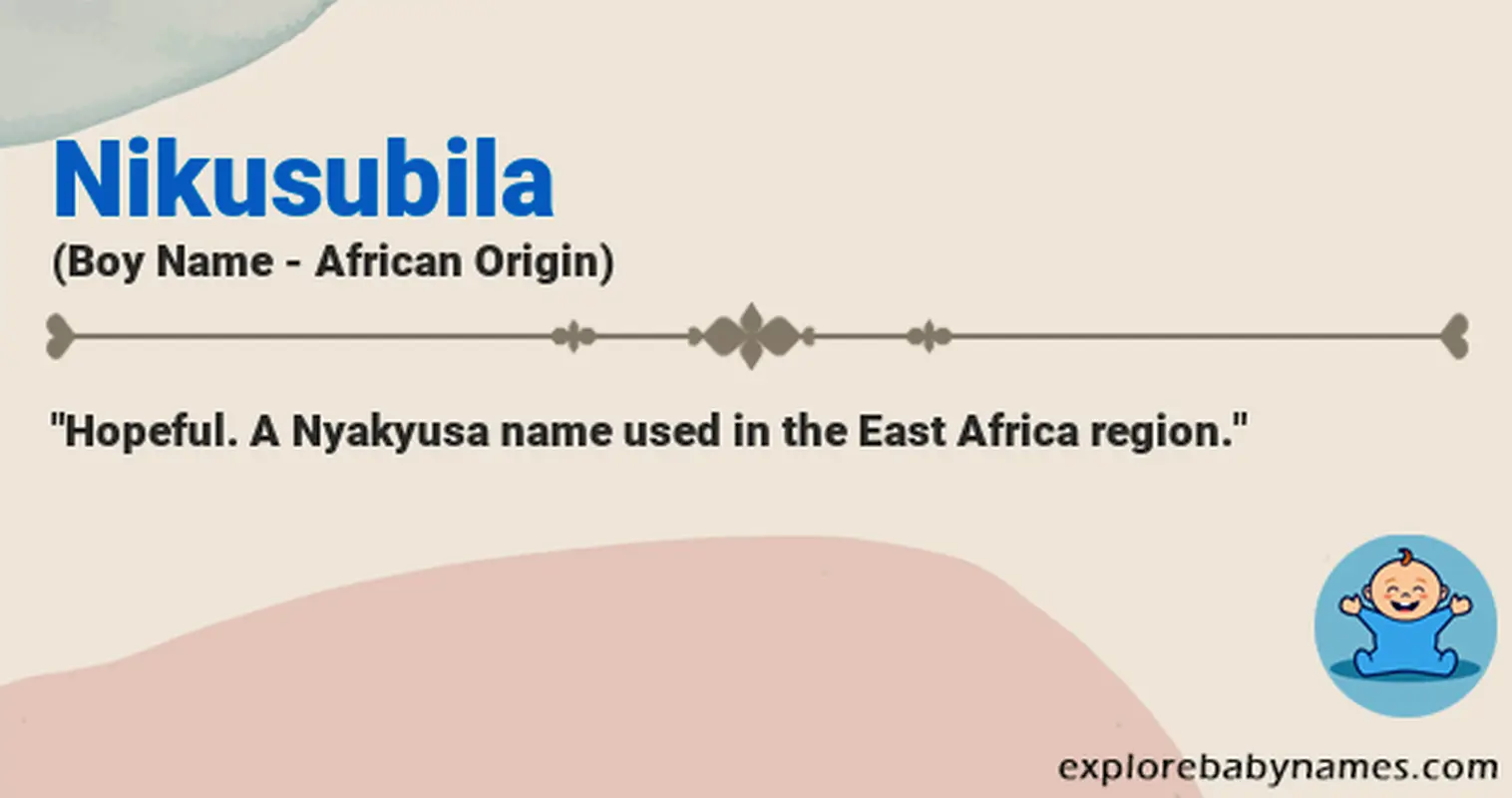 Meaning of Nikusubila