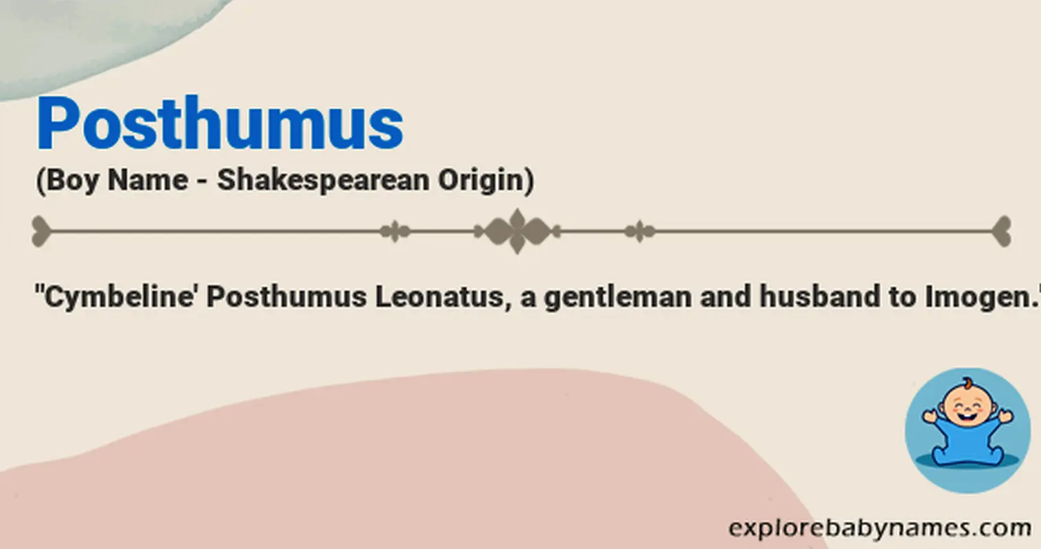 Meaning of Posthumus