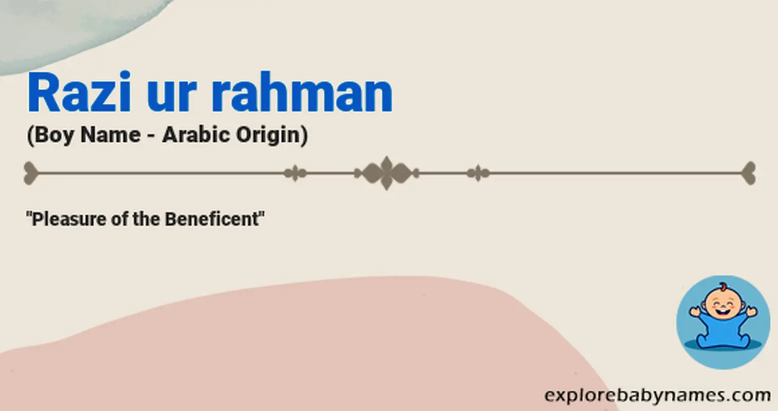 Meaning of Razi ur rahman