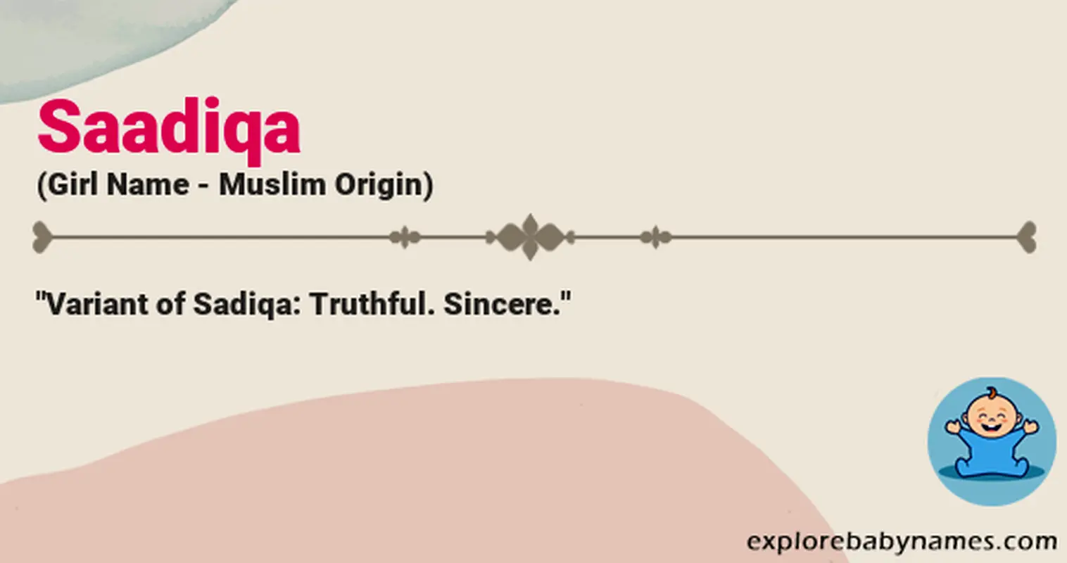 Meaning of Saadiqa