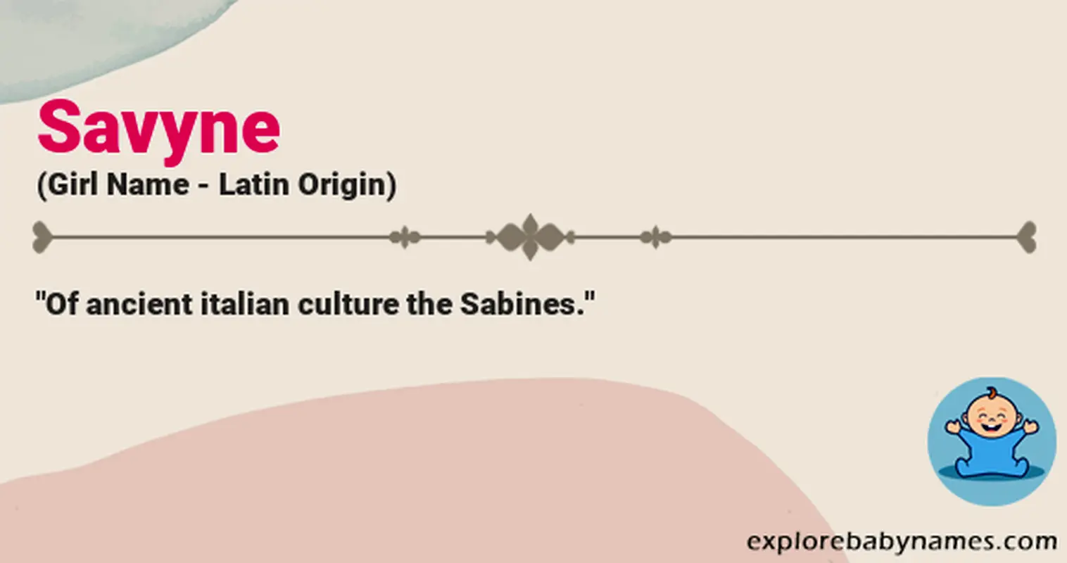 Meaning of Savyne