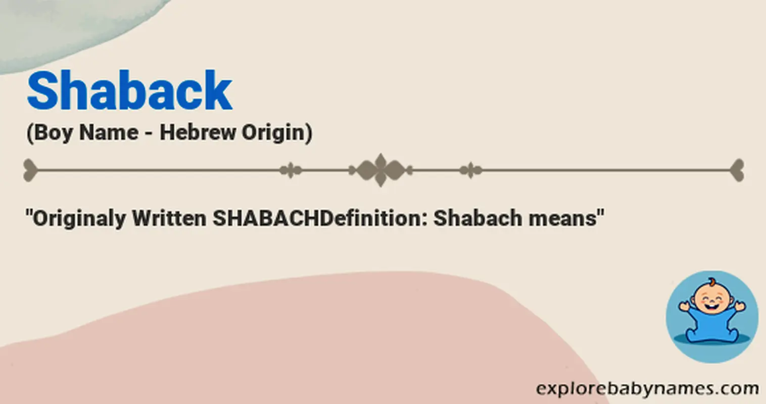 Meaning of Shaback